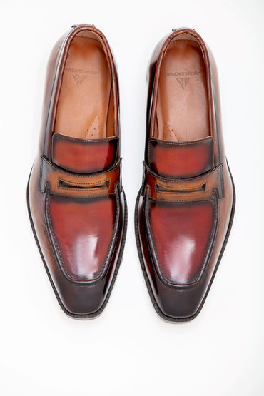BROWN BRUSHOFF PENNY LOAFER - Kilachand Retail Private Limited