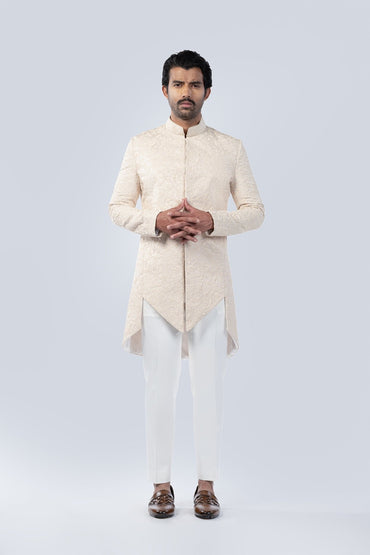 CHAMPAGNE EMBROIDERED FUSION JACKET - Kilachand Retail Private Limited